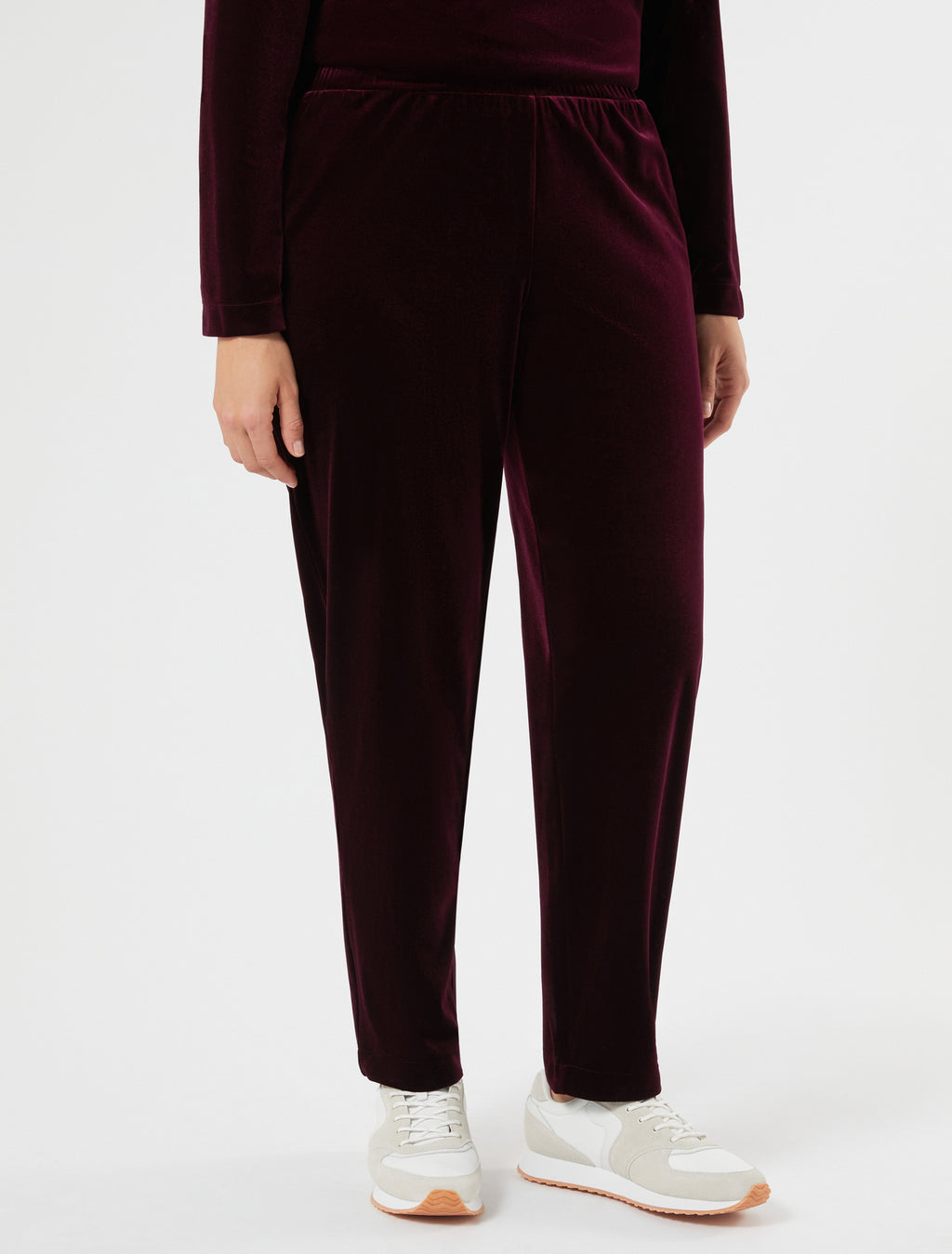 Velvet jersey trousers