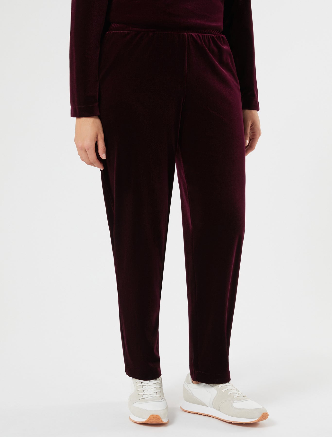 Velvet jersey trousers
