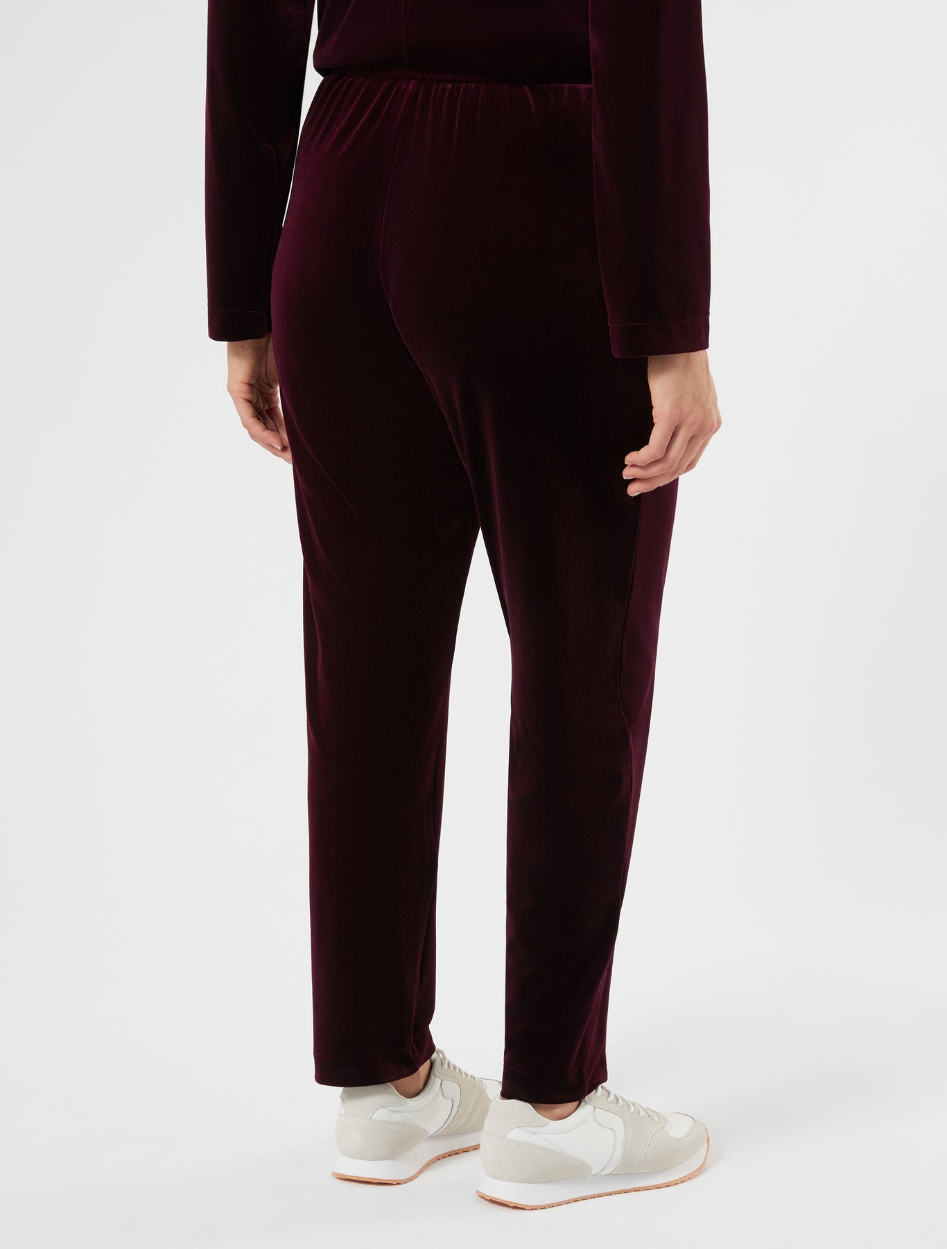 Velvet jersey trousers