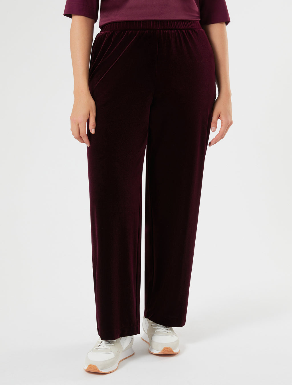 Velvet jersey trousers