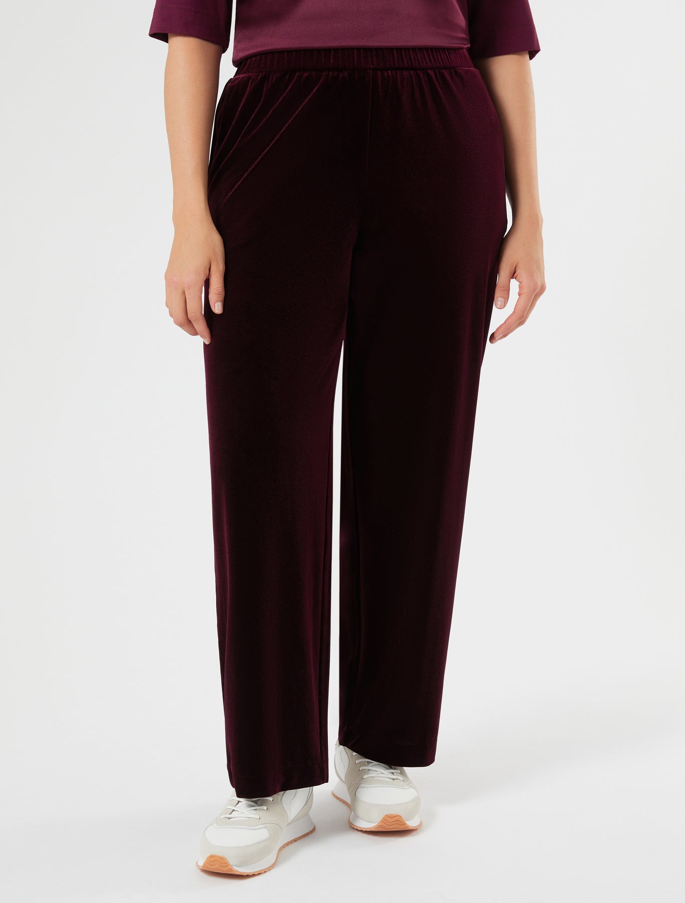 Velvet jersey trousers