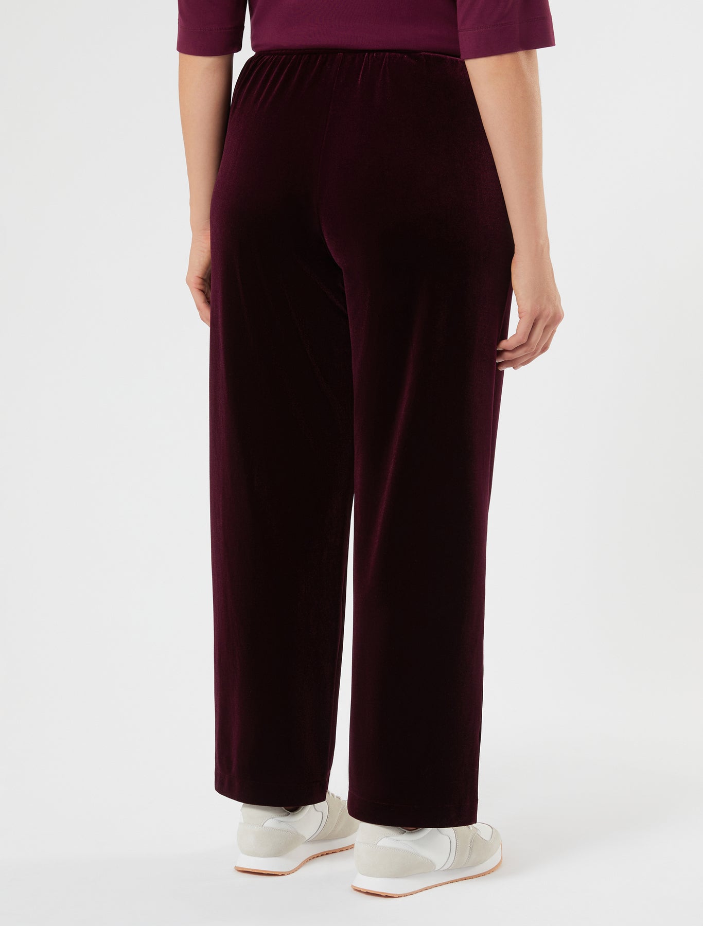 Velvet jersey trousers