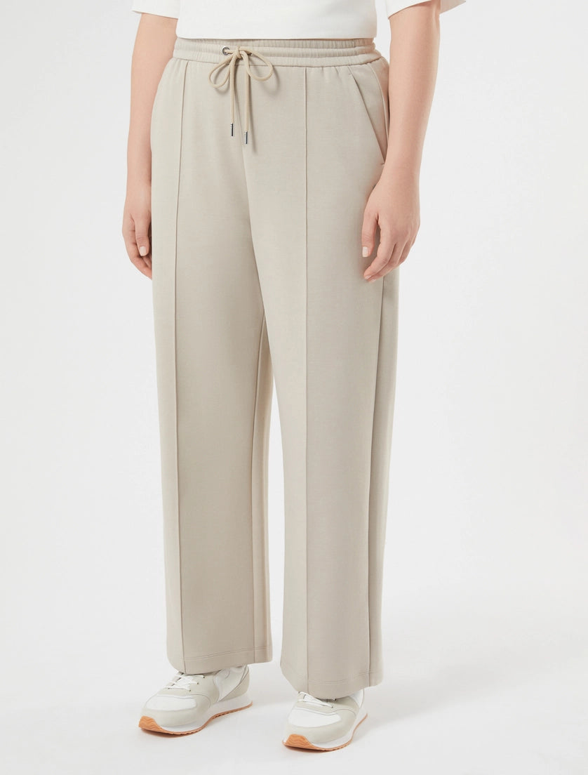 marina rinaldi double-faced jersey trousers for woman