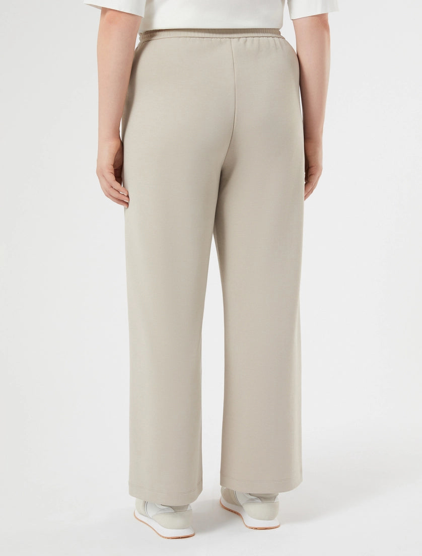 marina rinaldi double-faced jersey trousers for woman