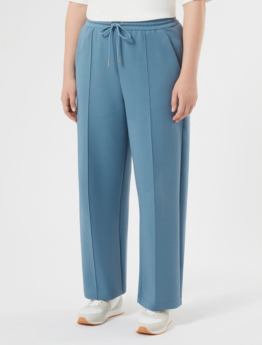 marina rinaldi double-faced jersey trousers for woman