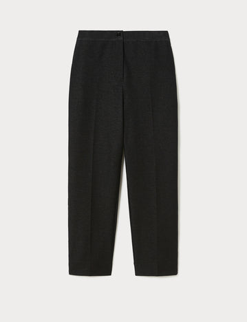 Denim-effect jersey trousers