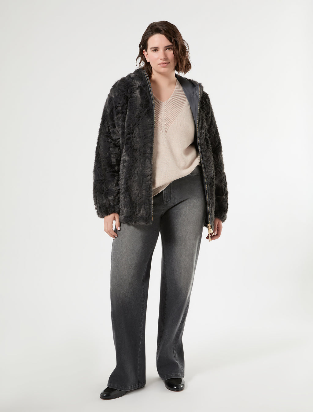 Marina Rinaldi denim-look jersey jeans for woman