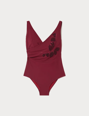 marina rinaldi embroidered swimsuit for woman