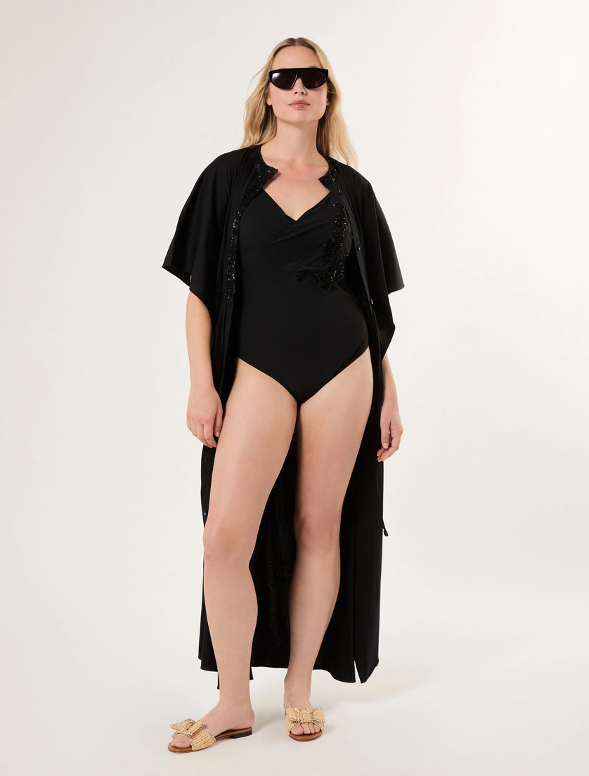 Embroidered swimsuit