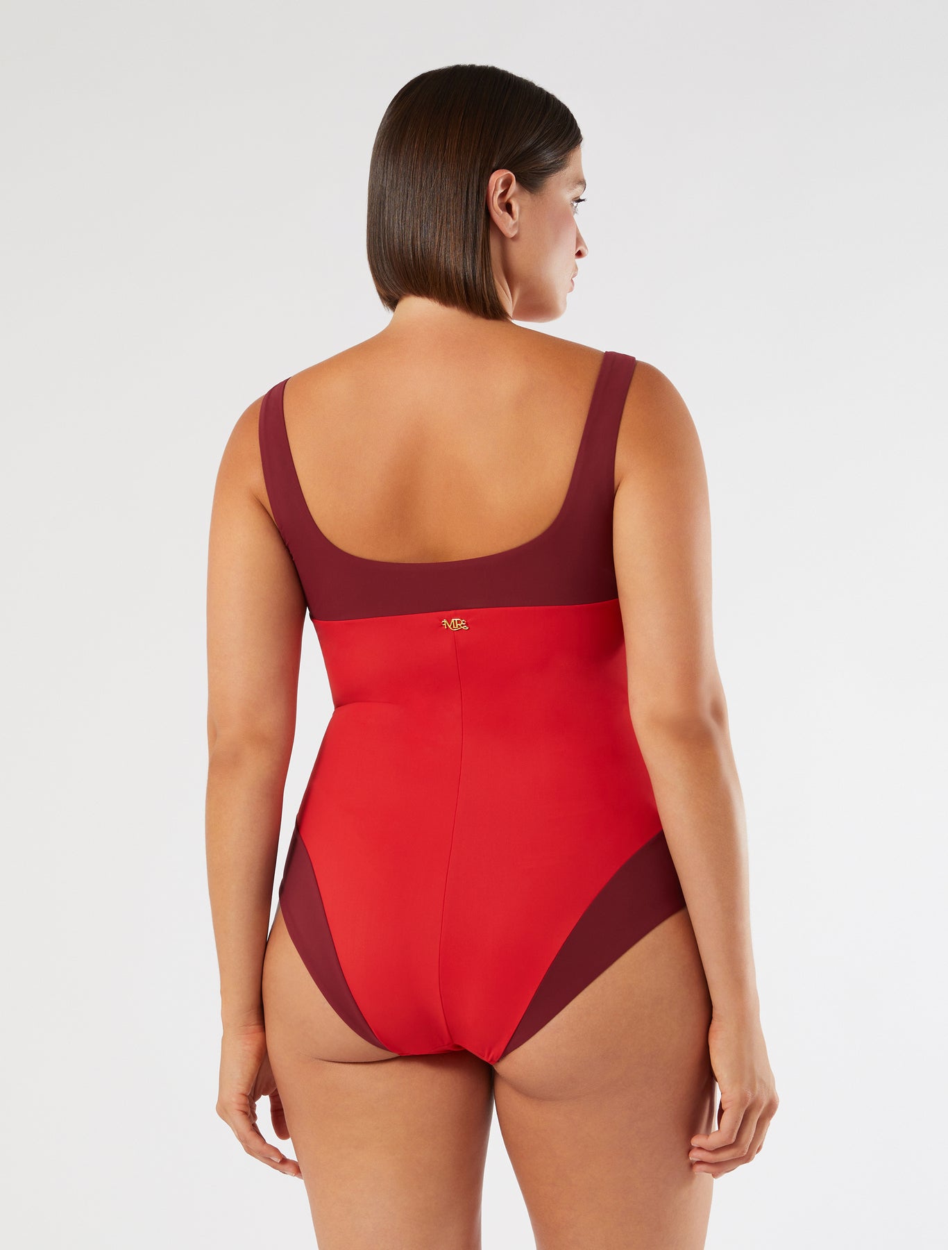 marina rinaldi one-piece swimsuit with cuts for woman
