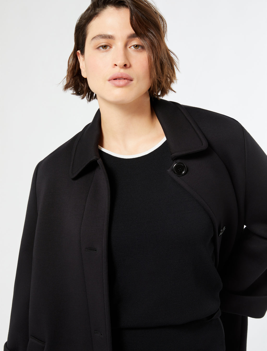 Scuba jersey duster coat