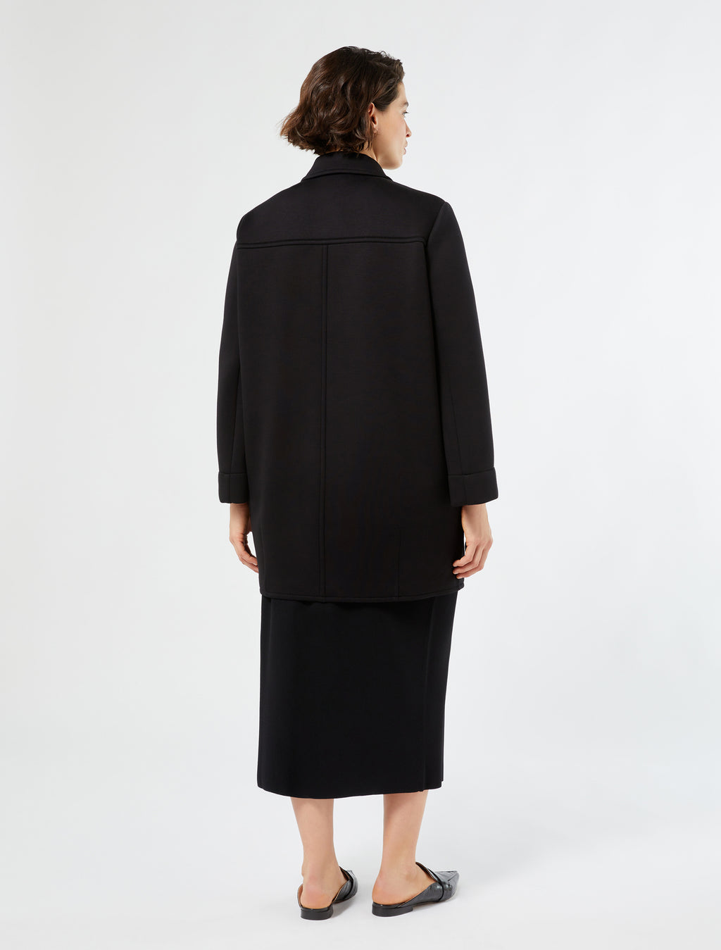 Scuba jersey duster coat