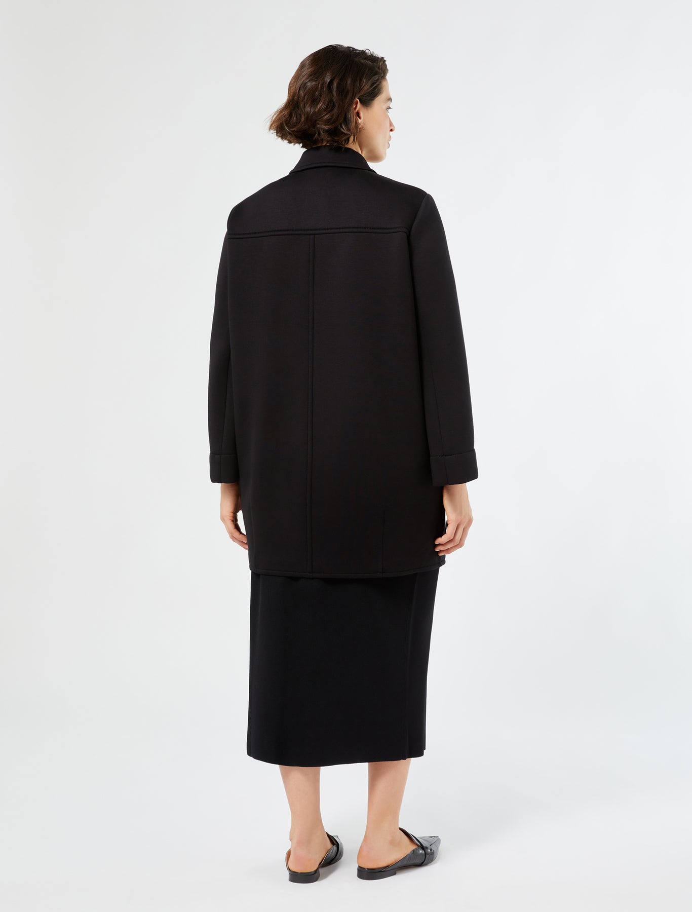 Scuba jersey duster coat