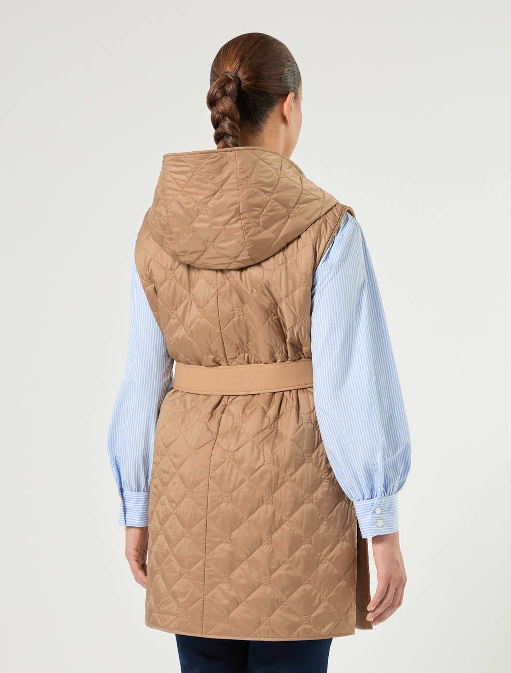 Marina Rinaldi reversible scuba jersey and nylon gilet for woman