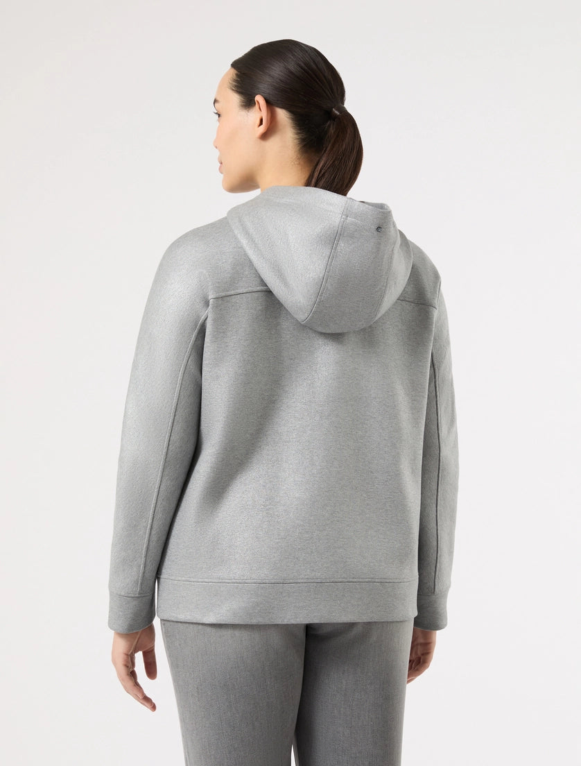 marina rinaldi laminated jersey sweatshirt for woman
