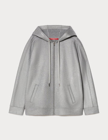 marina rinaldi laminated jersey sweatshirt for woman