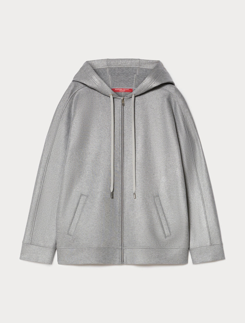 marina rinaldi laminated jersey sweatshirt for woman