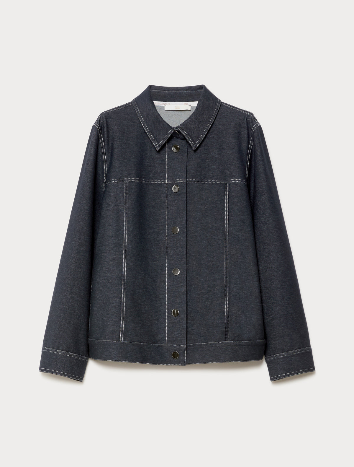 Marina Rinaldi jacket in jersey-effect denim for woman