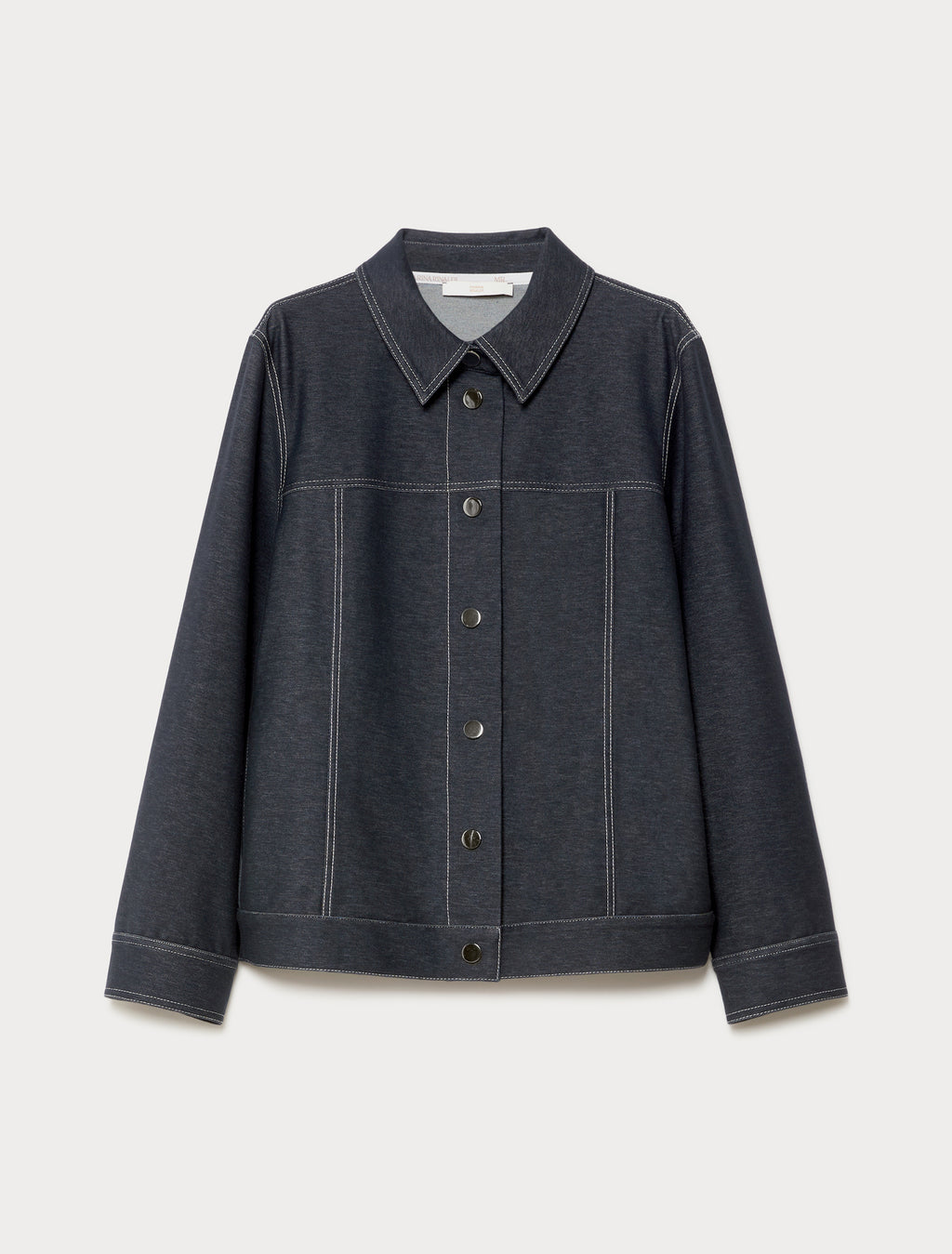 Marina Rinaldi jacket in jersey-effect denim for woman