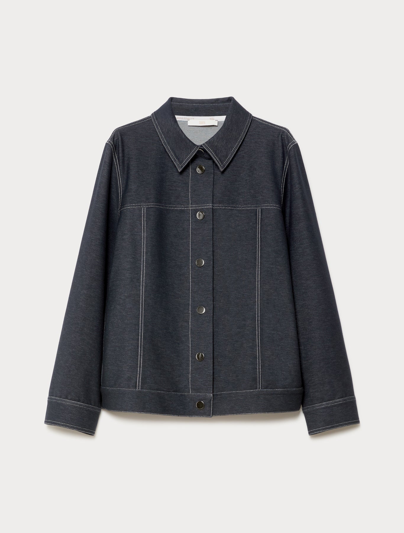 Marina Rinaldi jacket in jersey-effect denim for woman