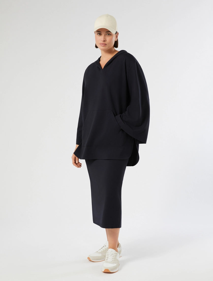 Milano-knit stretch sweatshirt