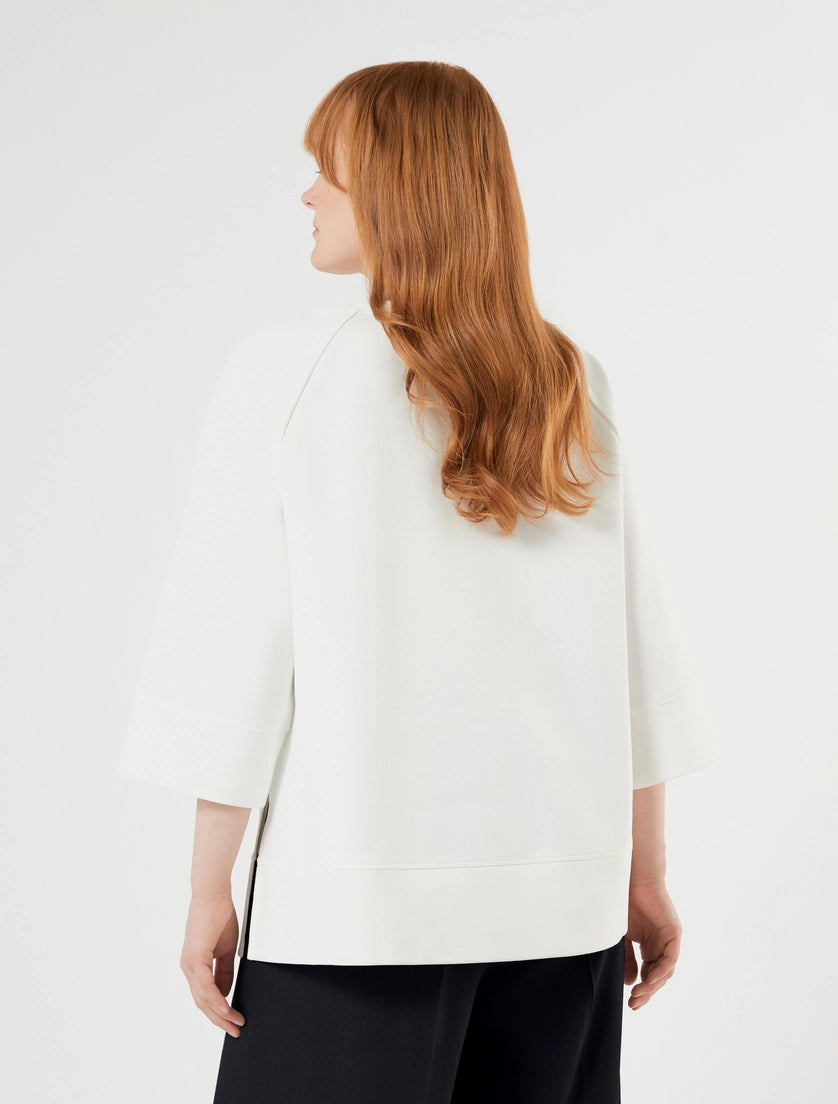 marina rinaldi embroidered jersey sweatshirt for woman