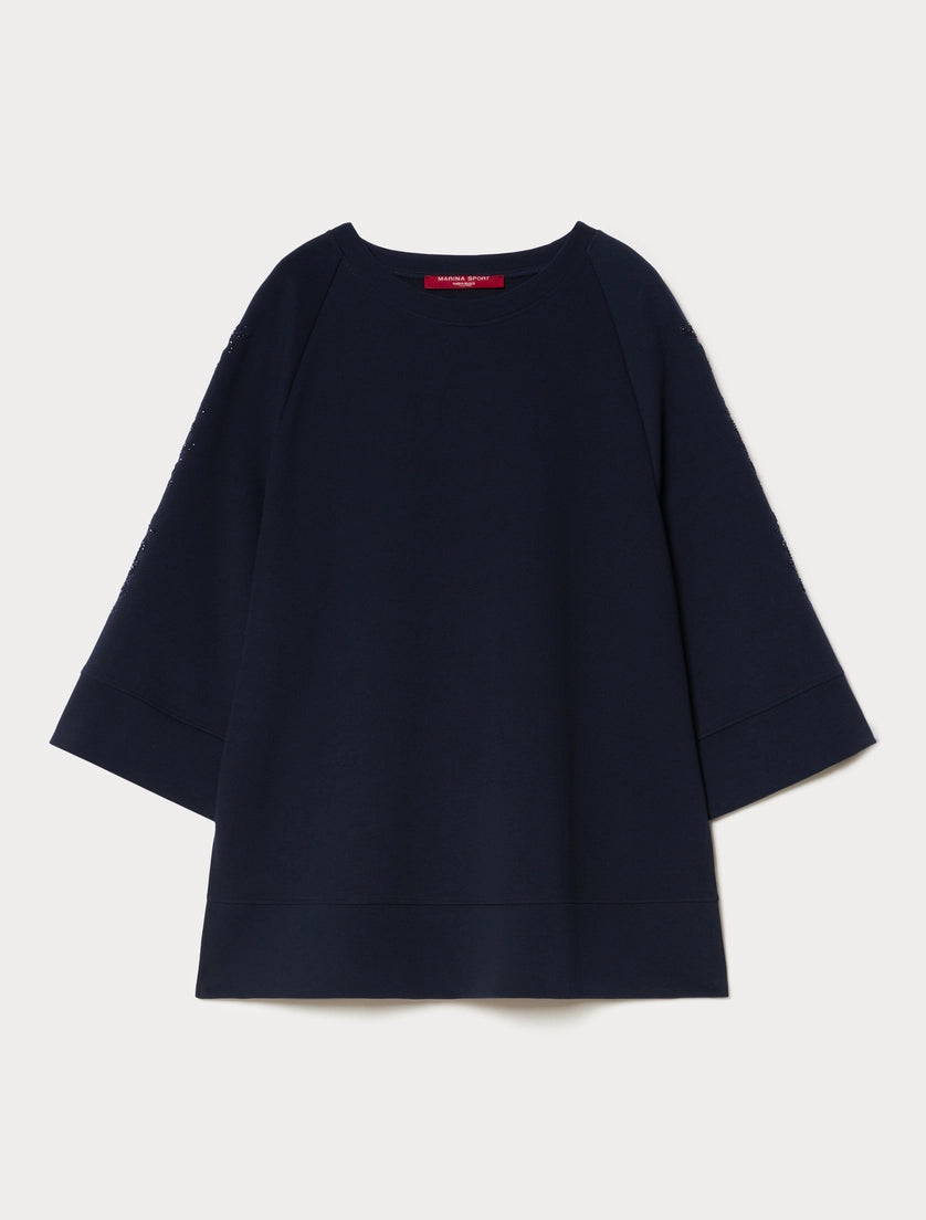 marina rinaldi embroidered jersey sweatshirt for woman