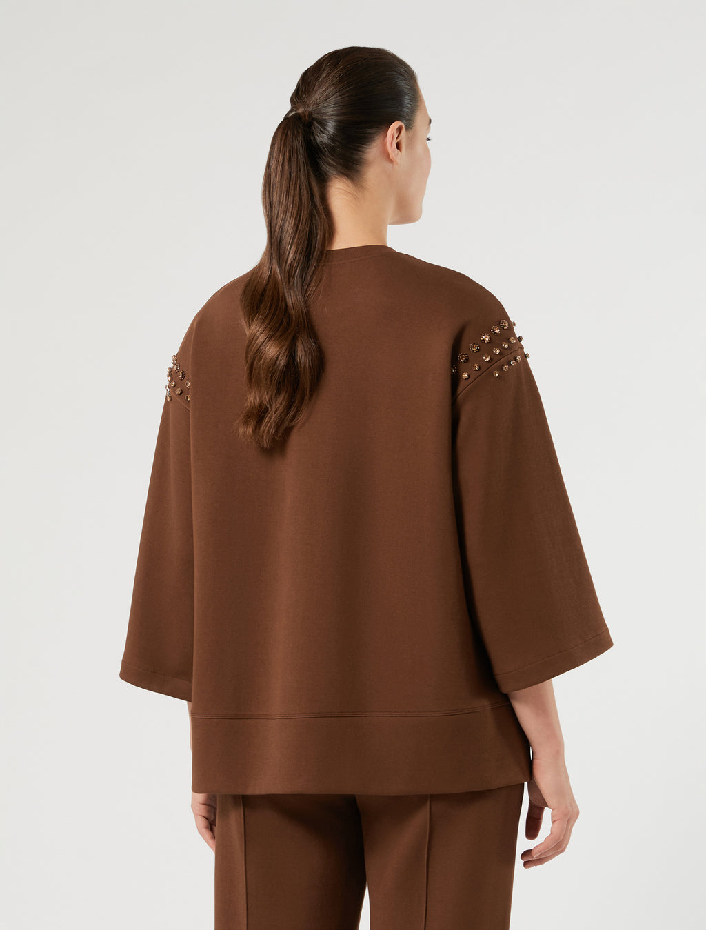 Marina Rinaldi embroidered jersey sweatshirt for woman