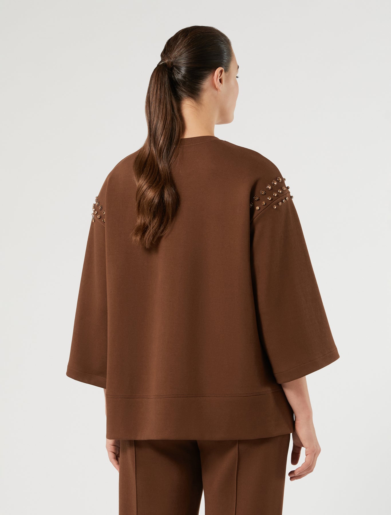 Marina Rinaldi embroidered jersey sweatshirt for woman