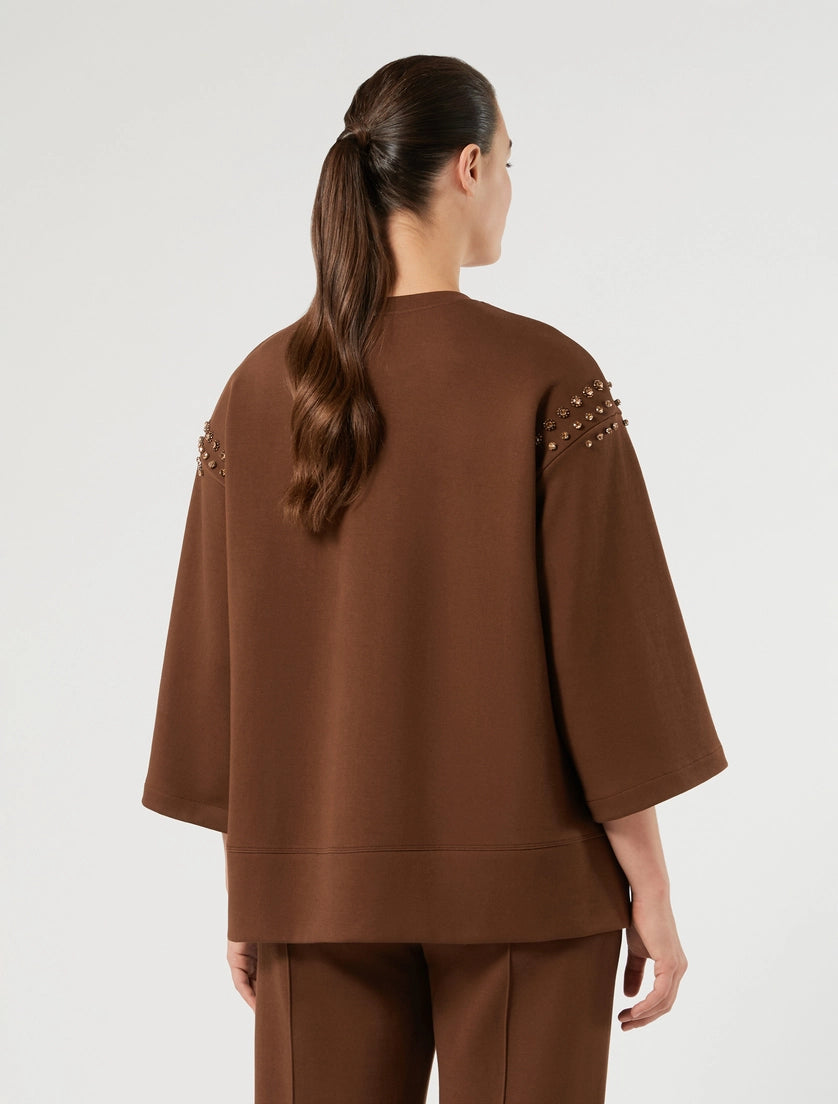 Embroidered jersey sweatshirt