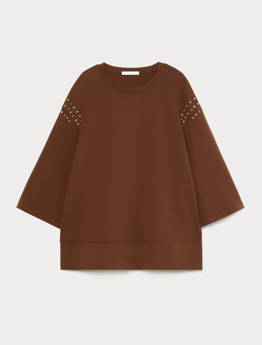 Embroidered jersey sweatshirt