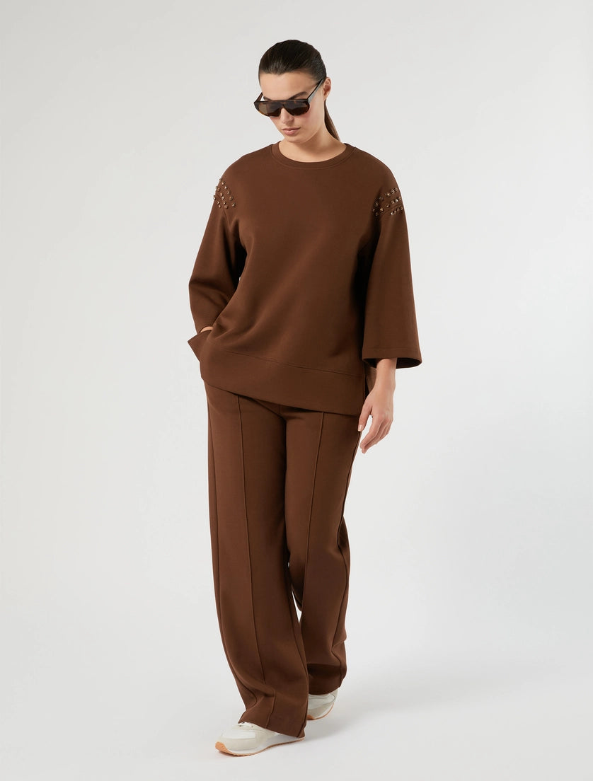 Embroidered jersey sweatshirt