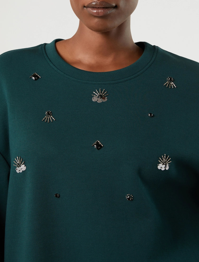 Embroidered jersey sweatshirt