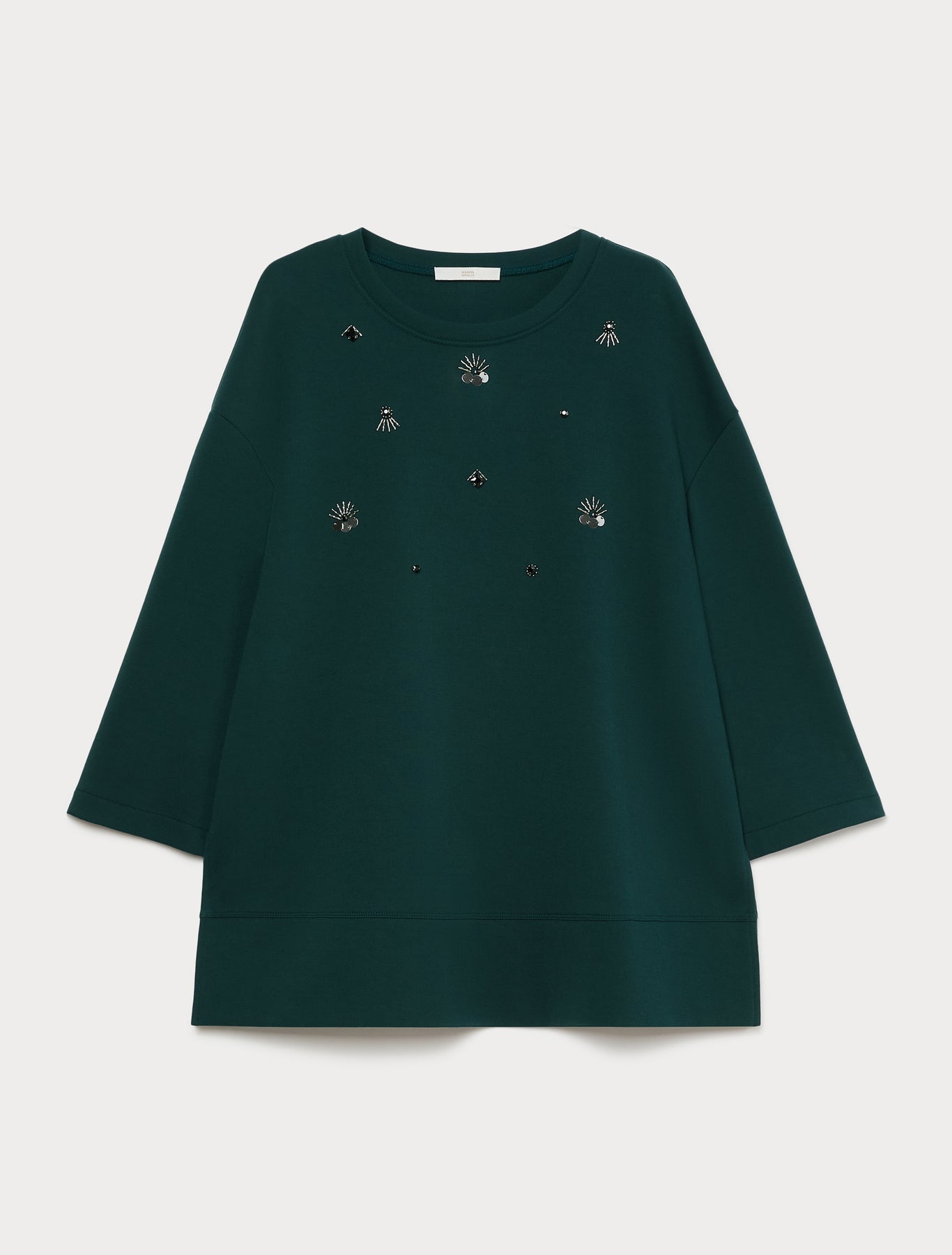 Marina Rinaldi embroidered jersey sweatshirt for woman