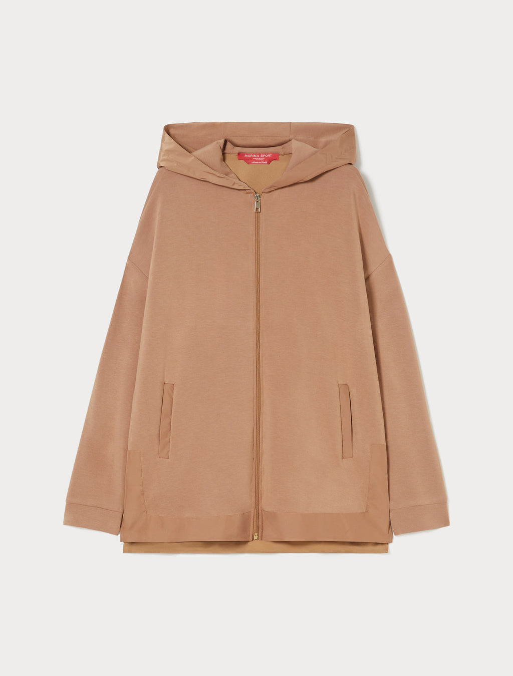 Insert-detail jersey jacket