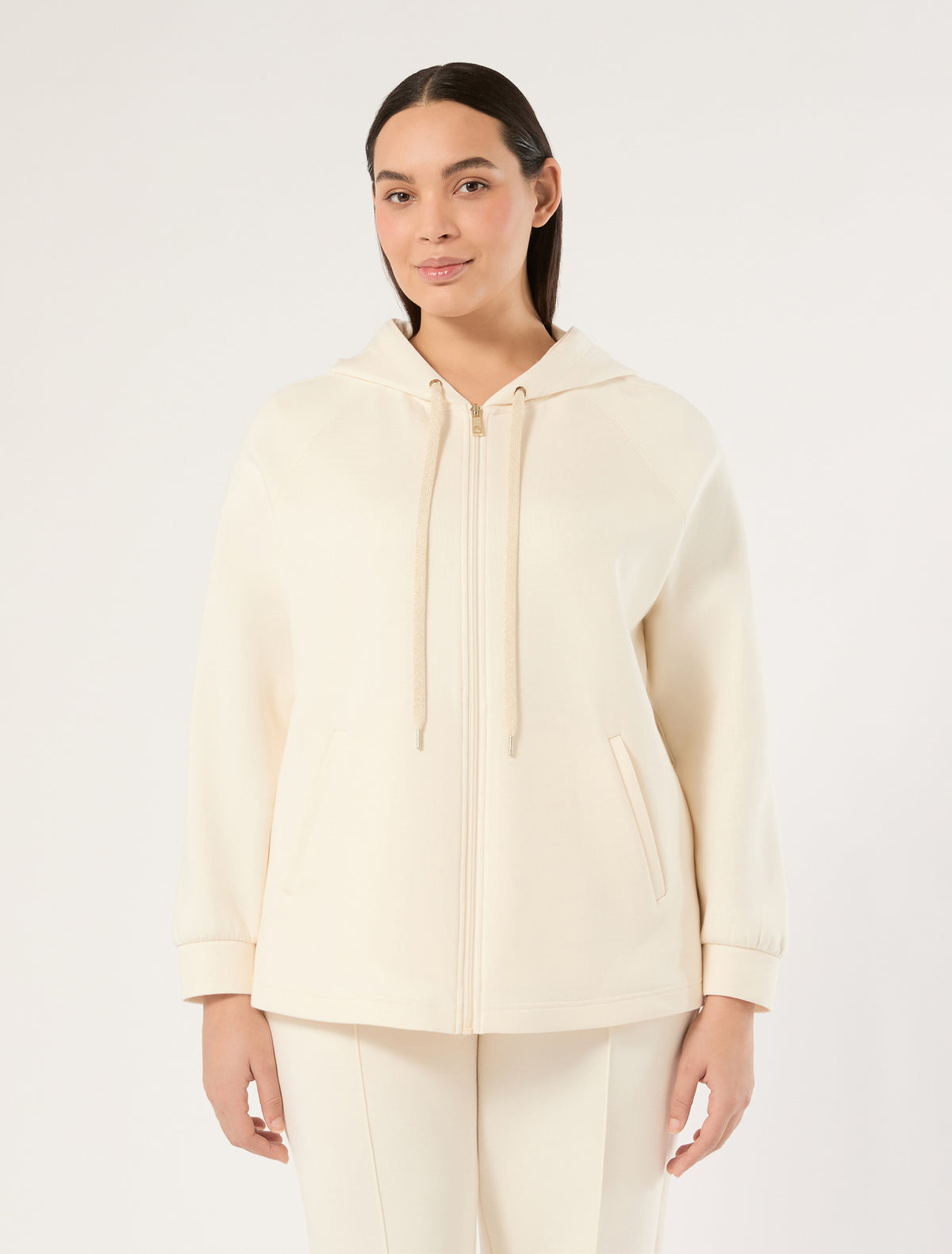 Marina Rinaldi lace-detail jersey jacket for woman