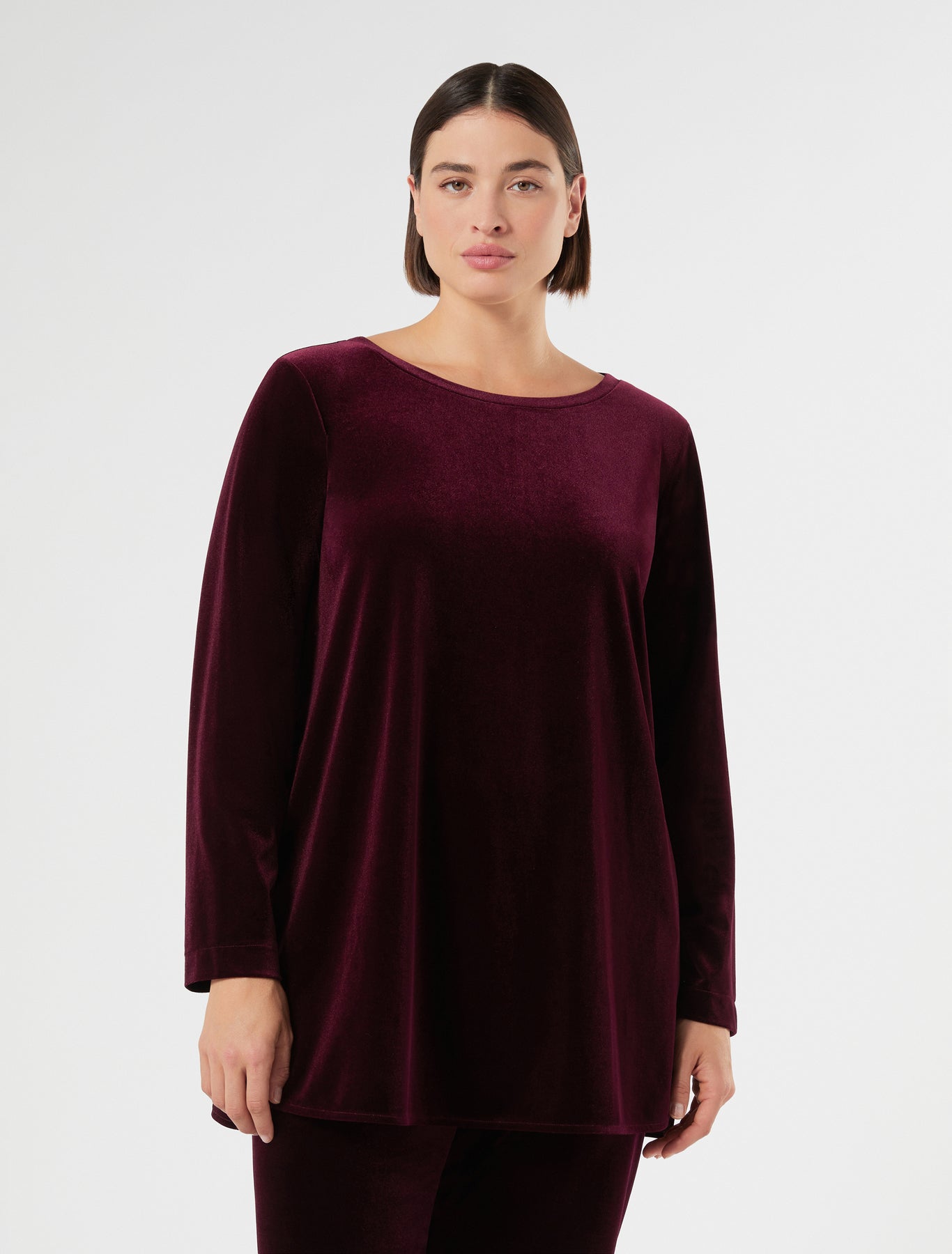 Velvet jersey tunic