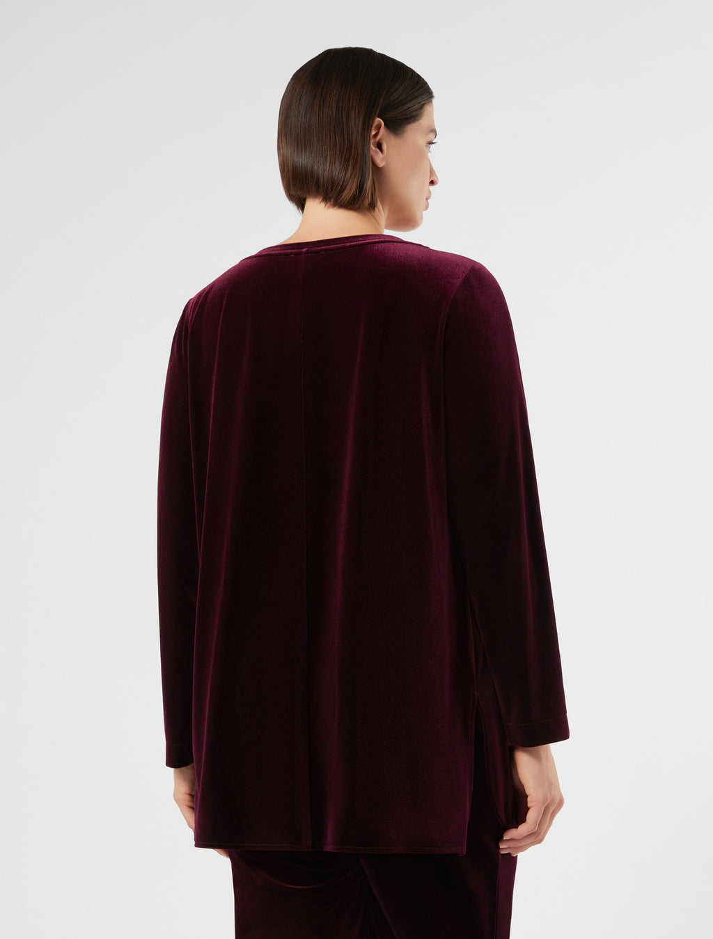 Velvet jersey tunic