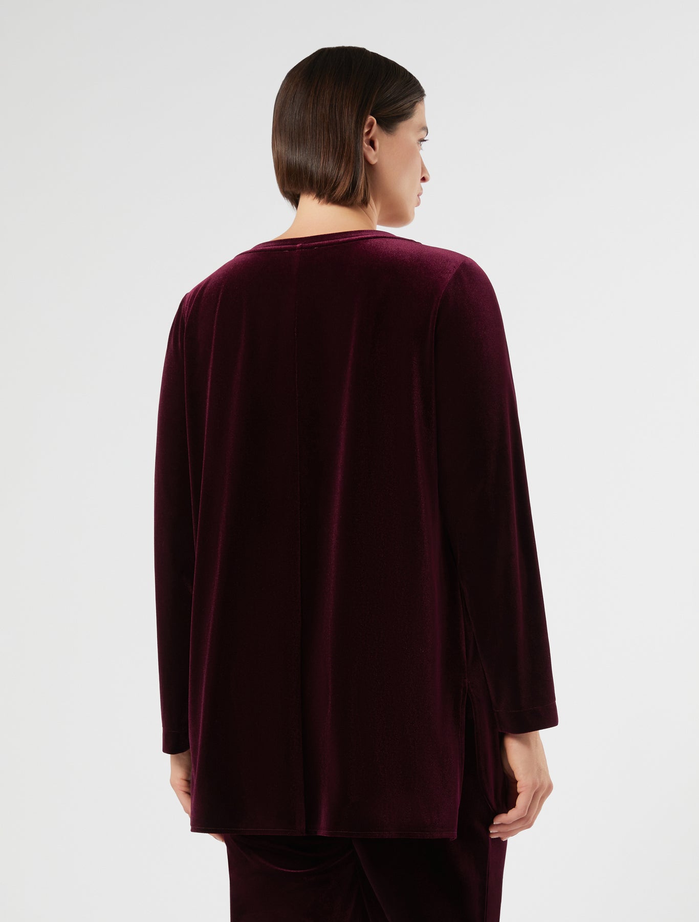 Velvet jersey tunic