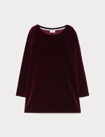 Velvet jersey tunic
