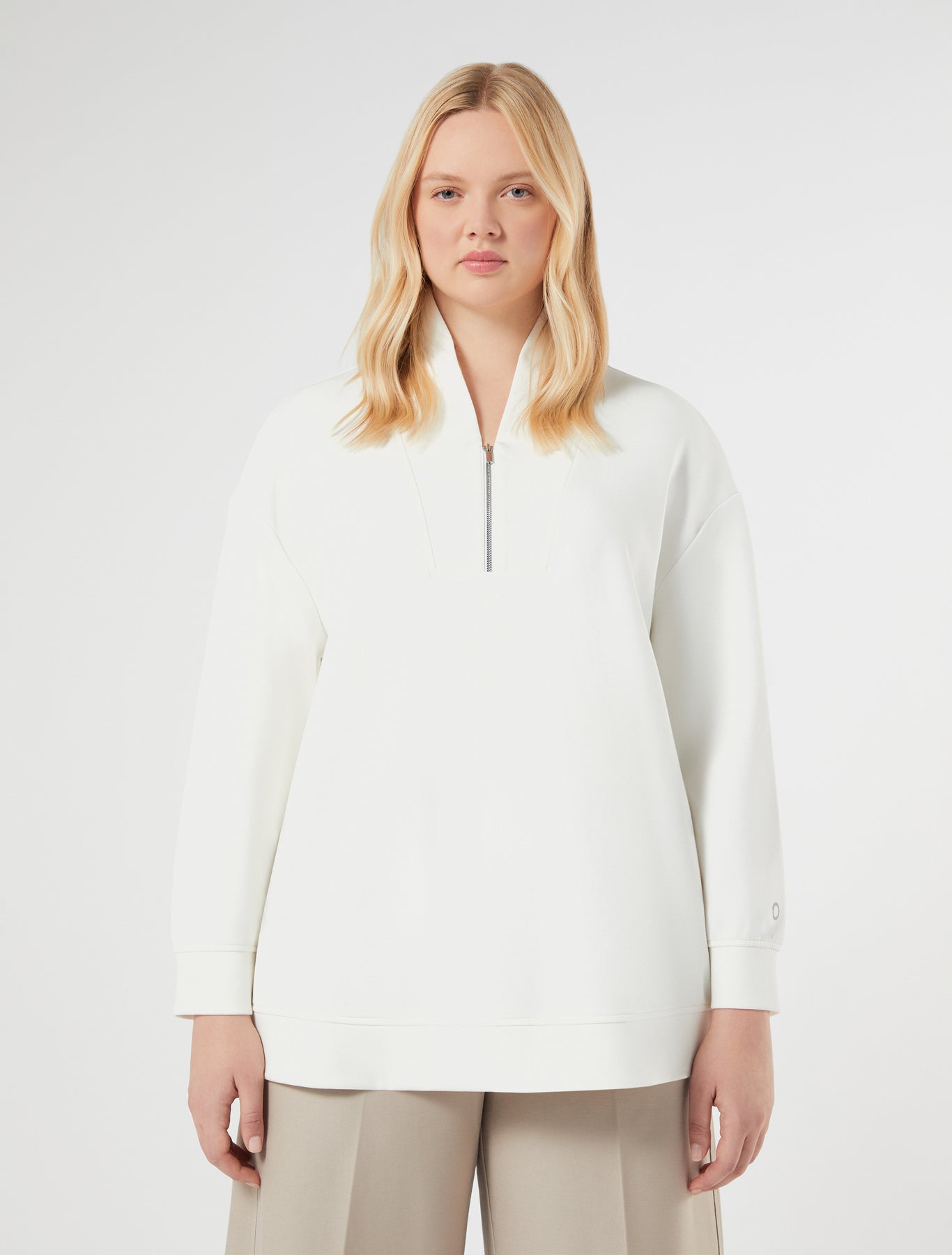 marina rinaldi double-faced jersey sweatshirt for woman