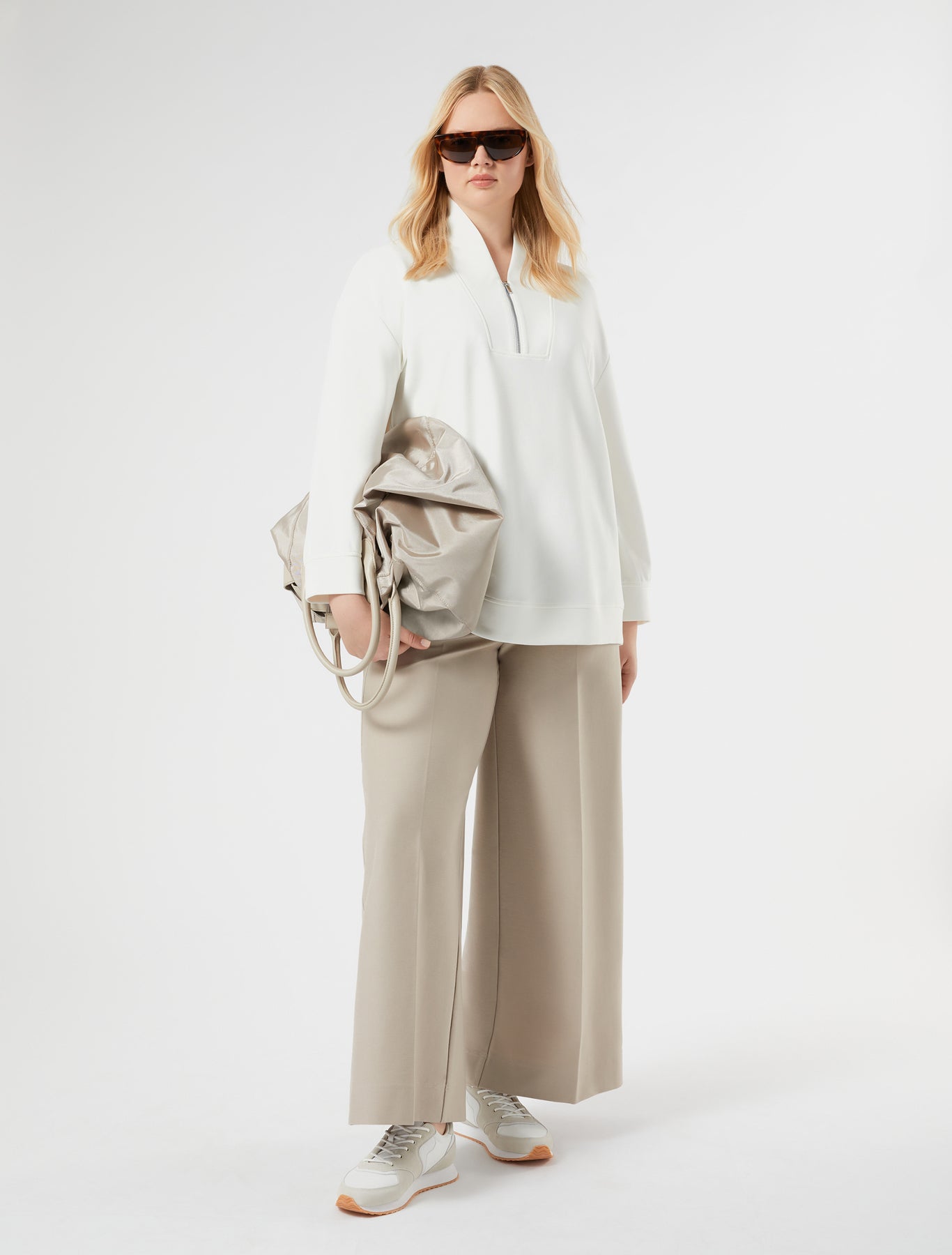 marina rinaldi double-faced jersey sweatshirt for woman