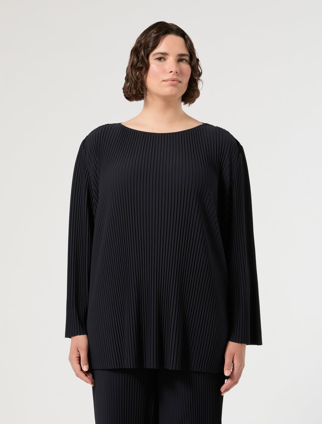 Marina Rinaldi pleated jersey tunic for woman