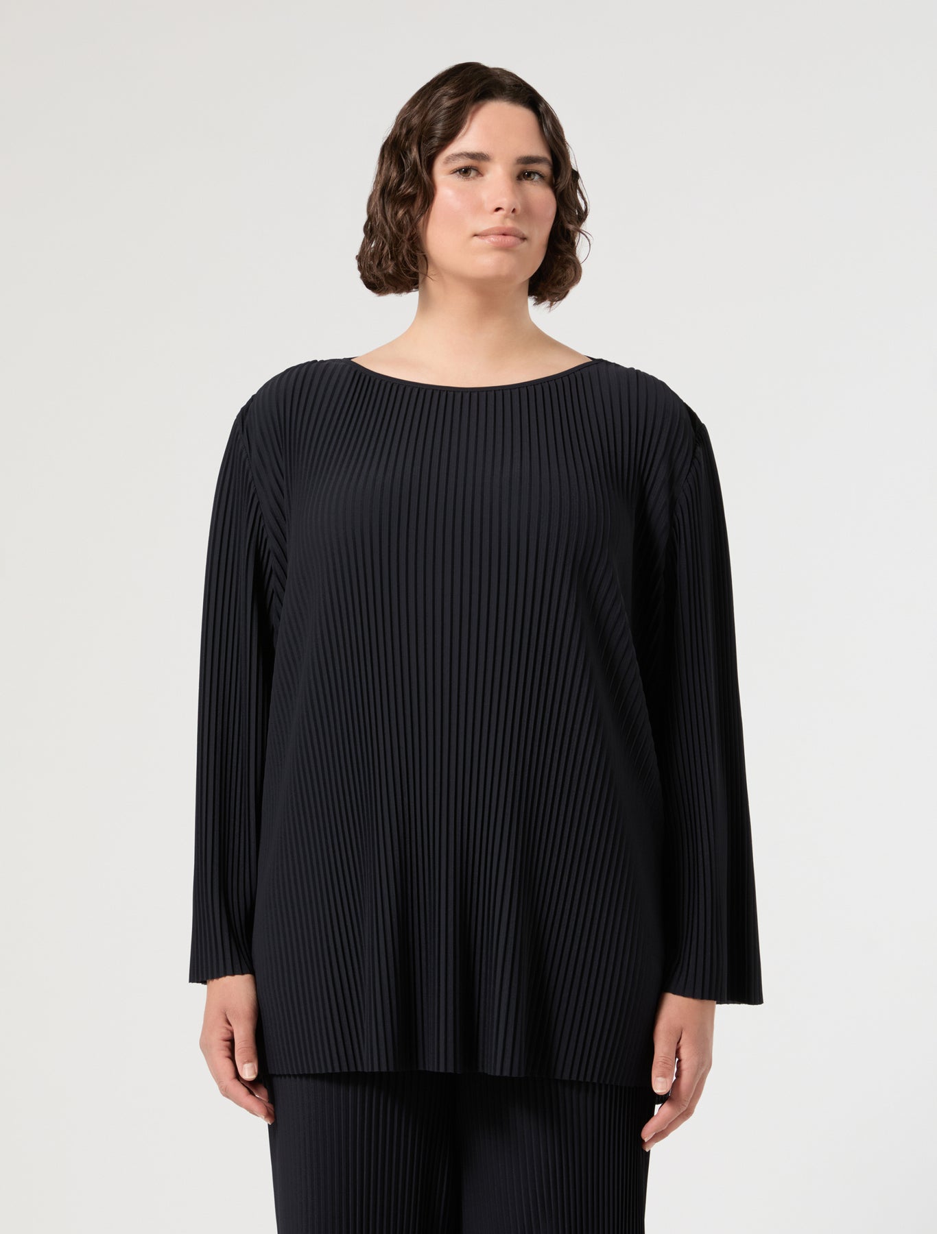 Marina Rinaldi pleated jersey tunic for woman