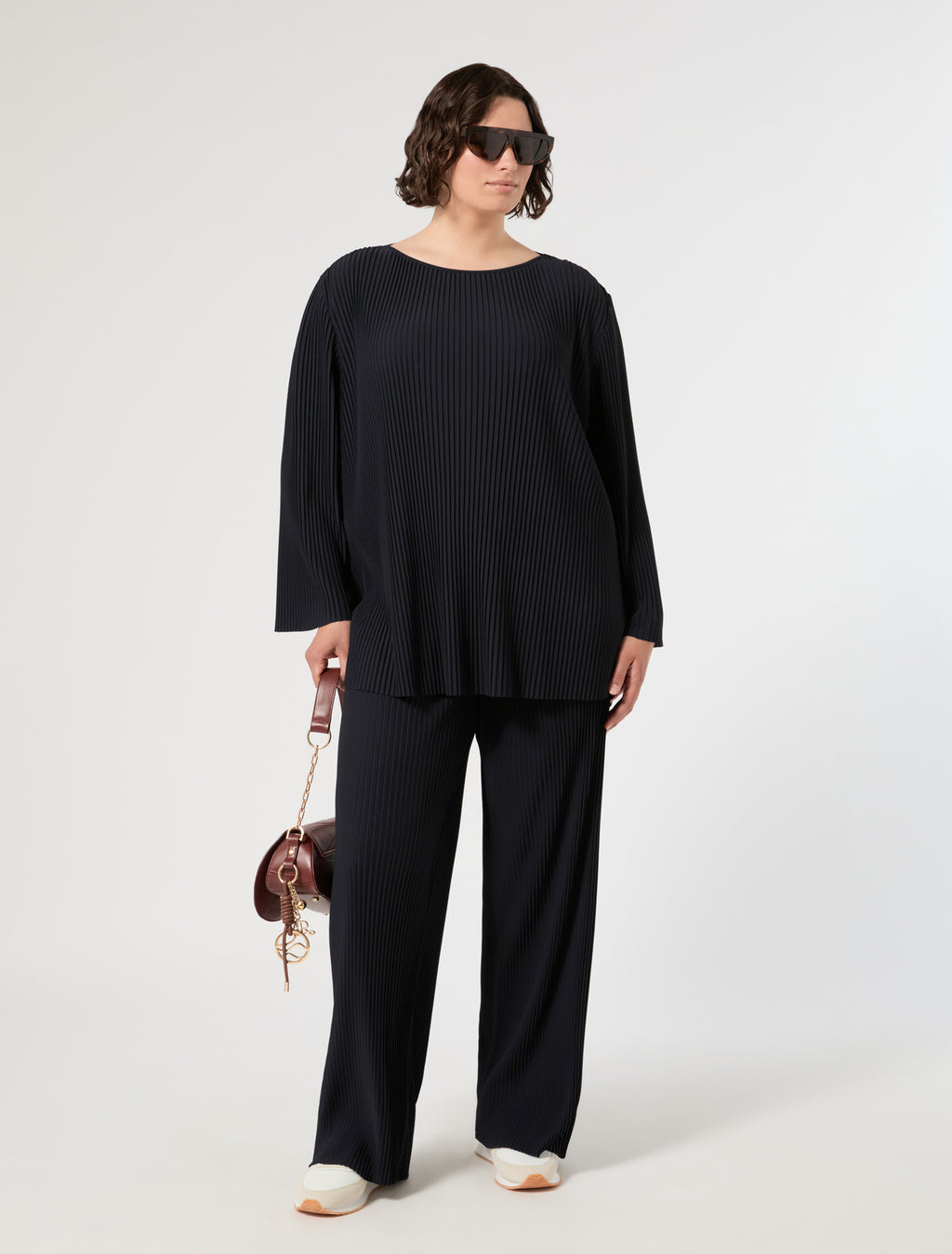 Marina Rinaldi pleated jersey tunic for woman