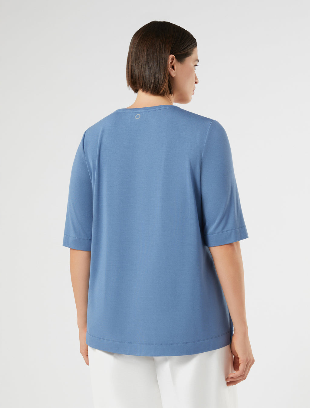 Jersey and silk T-shirt