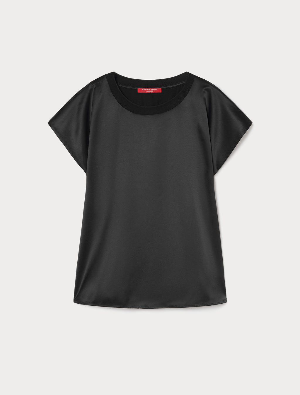 Jersey and satin T-shirt