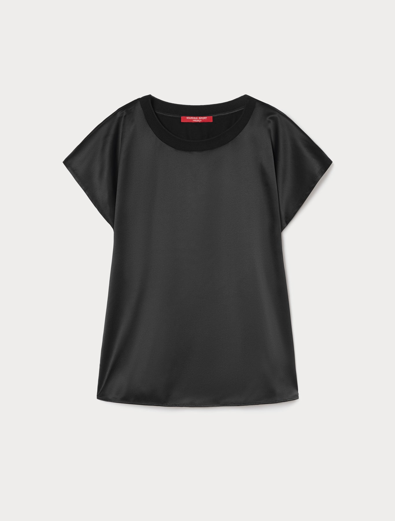 Jersey and satin T-shirt