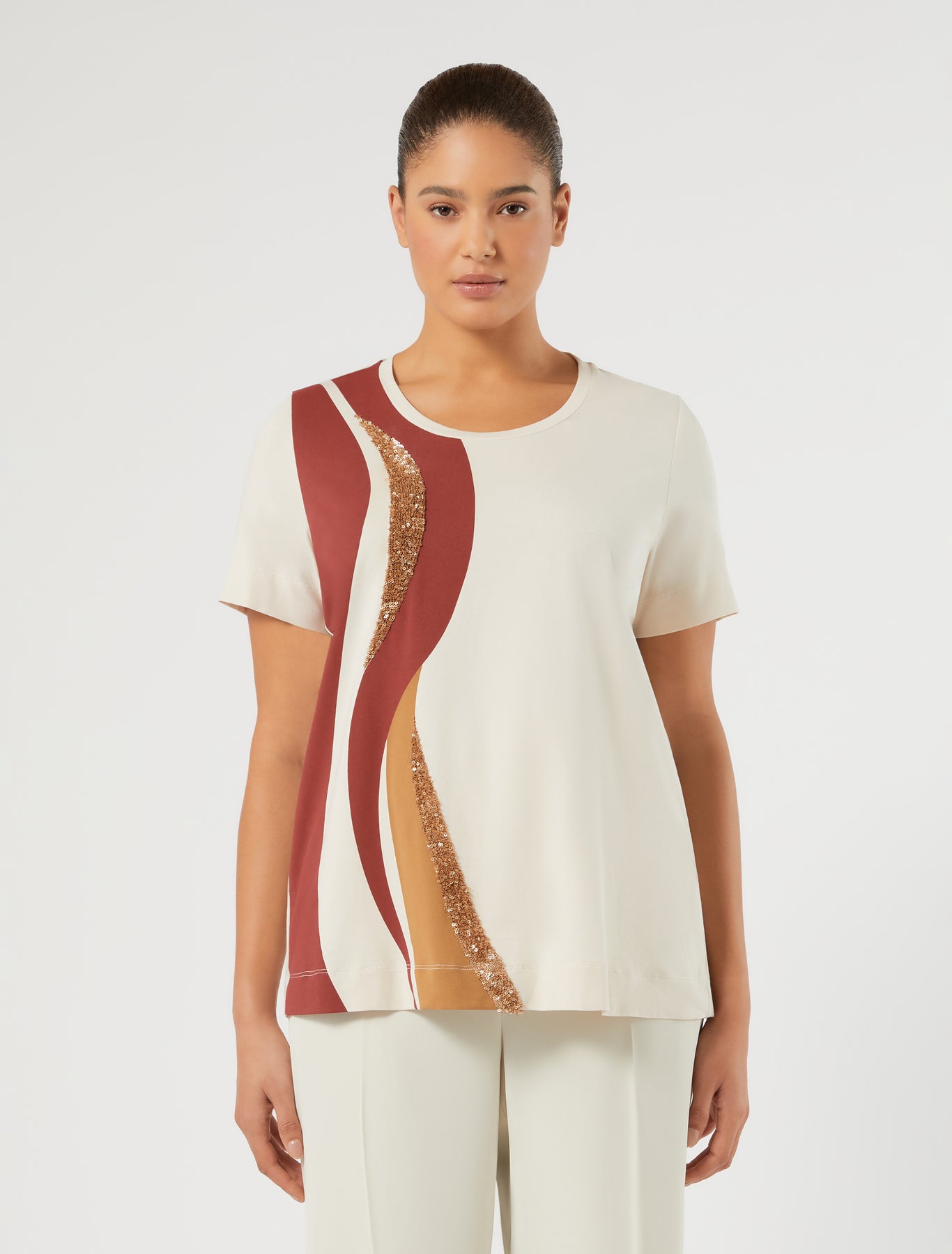 Marina Rinaldi printed jersey t-shirt for woman