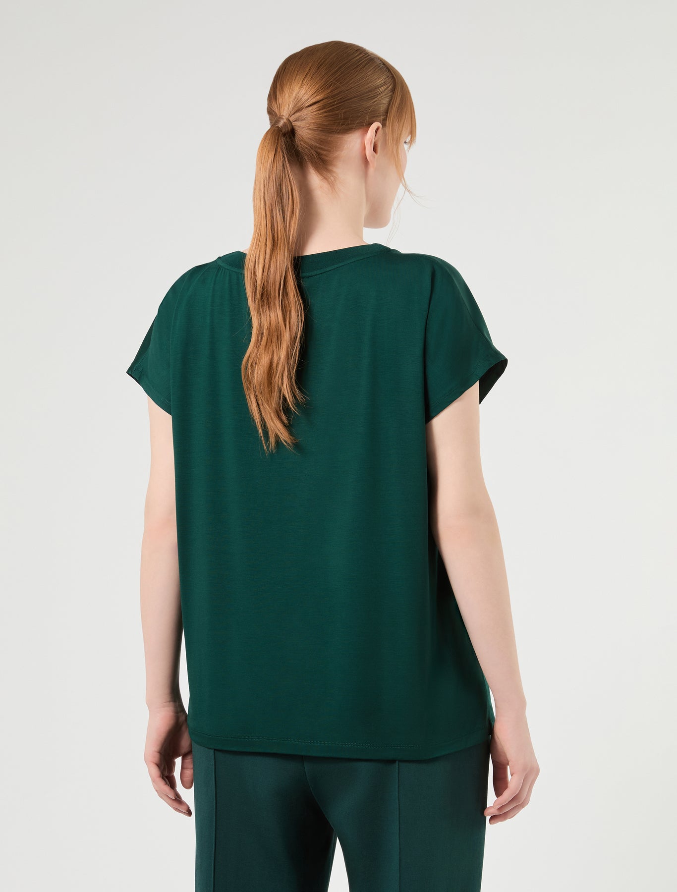 Marina Rinaldi jersey and satin t-shirt for woman